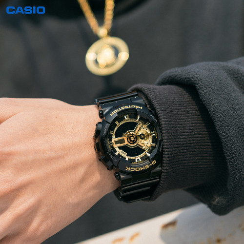 Casio卡西欧手表男款黑金黑暗之心运动手表官方正品旗舰GA-110GB - 图3