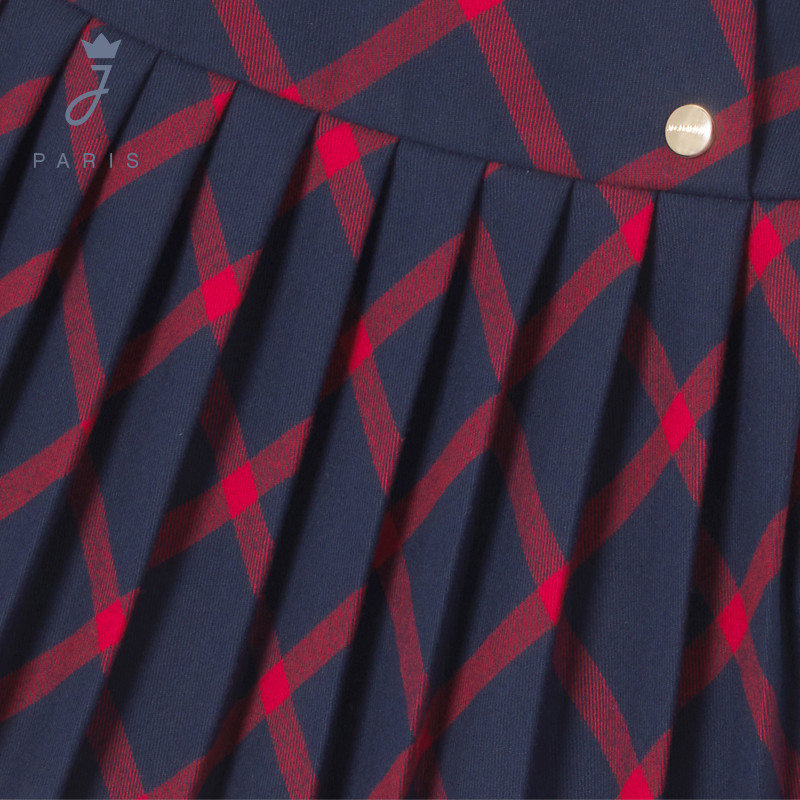 Jacadi亚卡迪女童半身裙春夏新品百褶裙苏格兰裙运动裙子2043168,淘宝优惠券,粉丝福利购,淘宝优惠卷