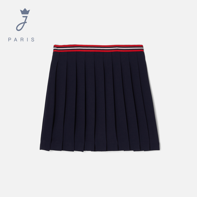 Jacadi亚卡迪法国女大童学院风半身裙2025春款女童百褶裙2030638