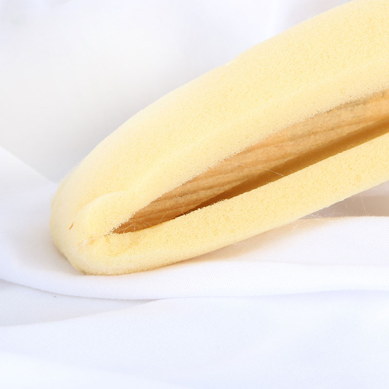 软海绵布艺衣架防滑无痕家用挂衣防肩角防变形棉衣撑包绸布服装店 - 图2