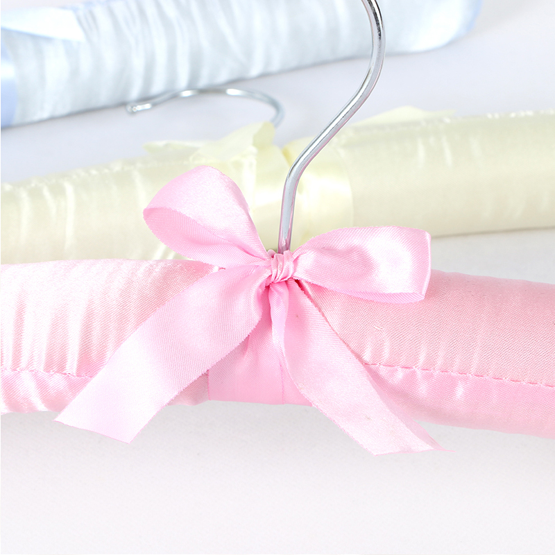 软海绵布艺衣架防滑无痕家用挂衣防肩角防变形棉衣撑包绸布服装店 - 图1