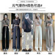 Gray sports sweatpants for women autumn and winter wide leg pants