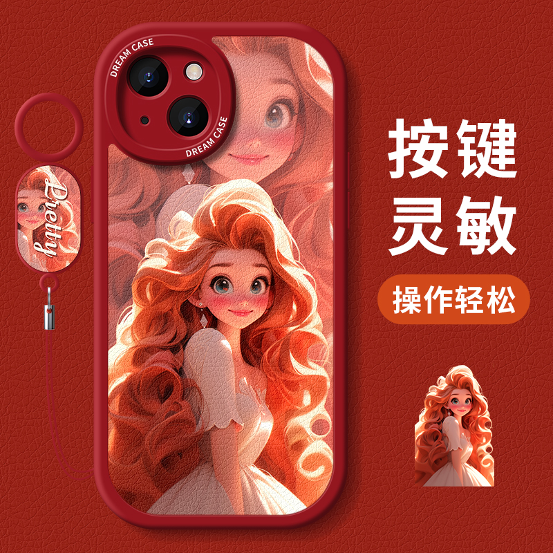 适用iphone15promax手机壳女款苹果14保护套12mini防摔xs/xr全包ip13软外壳7/8plus磨砂6s新款11公主se2卡通 - 图2