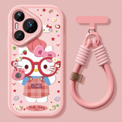 适用华为pura80手机壳女款pura70pro+保护套ultra硅胶p60art全包p50e防摔p40卡通p30凯蒂假日pure磨砂软外壳 - 图1