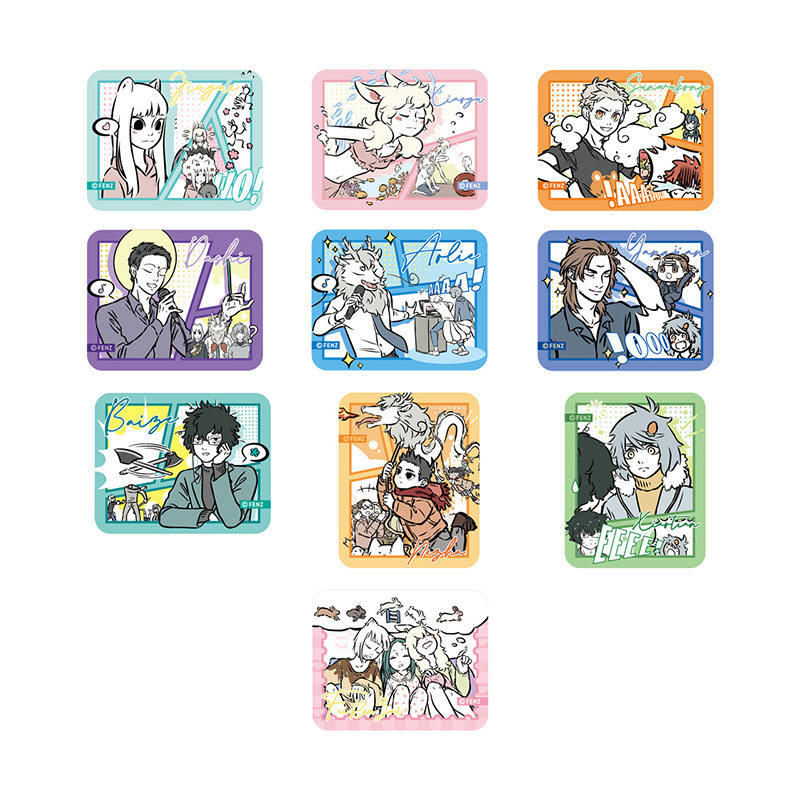 非人哉旗舰店悠闲时光系列马口铁徽章素面镭射长方形卡通吧唧盲盒,淘宝优惠券,粉丝福利购,淘宝优惠卷