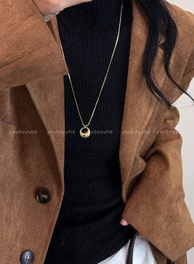 秋冬金色包包项链长款毛衣链配饰