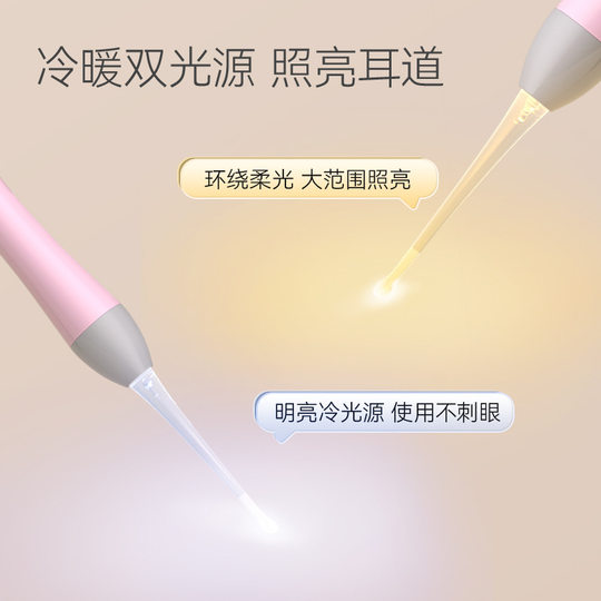 Beleuchteter Ohrlöffel, sichtbares Werkzeug zum Ohrpicken
