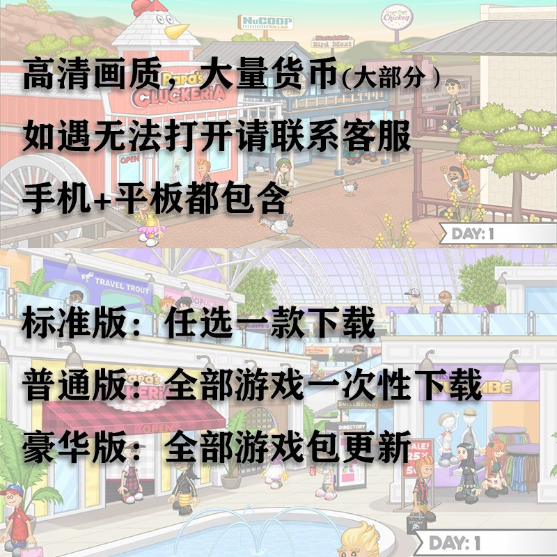 老爹冰棍店系列合集安卓游戏汉堡店破解版汉化平板单机高清全货币-图0