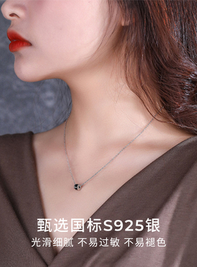 CCO一对情侣S925银小蛮腰项链