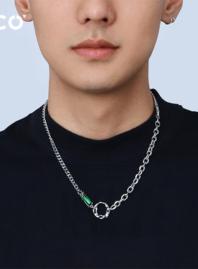 小众轻奢不规则圆圈拼接项链