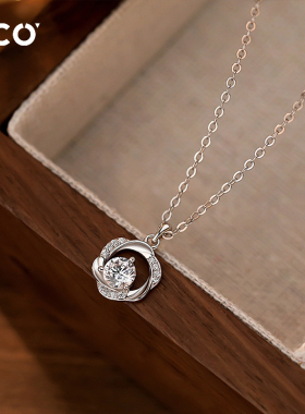 冷淡风锆石吊坠锁骨链