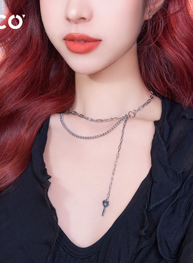 cco项链心型项链爱心锁骨链