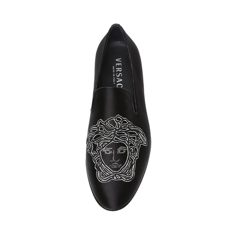 Мужские кэжуал кожаные украшенные вышивкой туфли VERACE Versace
