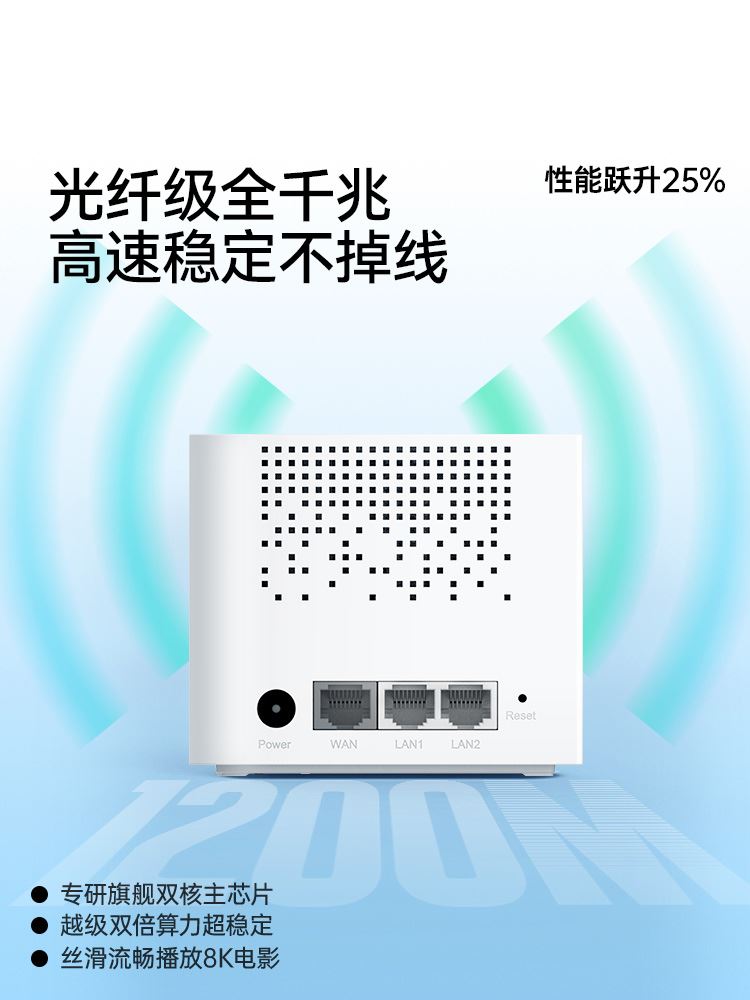 ZTE中兴AC1200小方糖双核双频千兆端口智能路由器家用wifi5高速5G光纤大功率子母全屋覆盖Mesh组网兼容中户型 - 图0