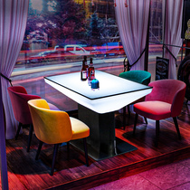 Spot ktv tea table luminous outdoor net red wine bar table and chairs combined special clear bar compartment Scattered Desk cassette table