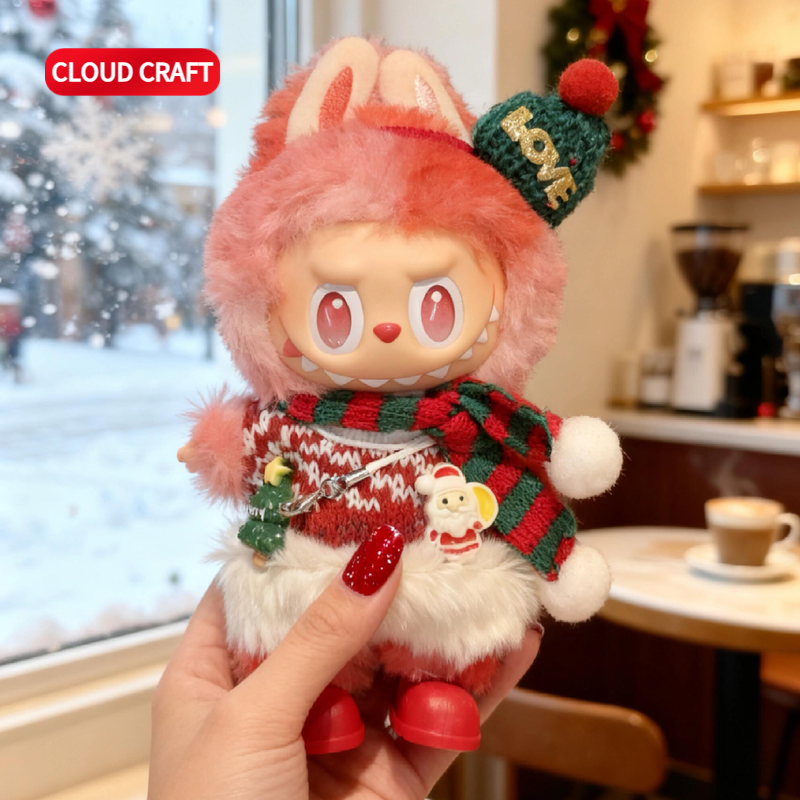 适用labubu第三代娃衣圣诞毛衣帽子套装新款拉布布一二三代娃衣,淘宝优惠券,粉丝福利购,淘宝优惠卷