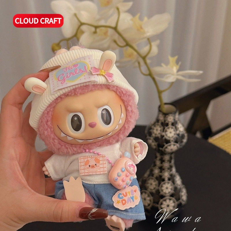 拉布布忠诚娃衣纯情小兔套装泡泡玛特labubu新款一二三代娃衣,淘宝优惠券,粉丝福利购,淘宝优惠卷