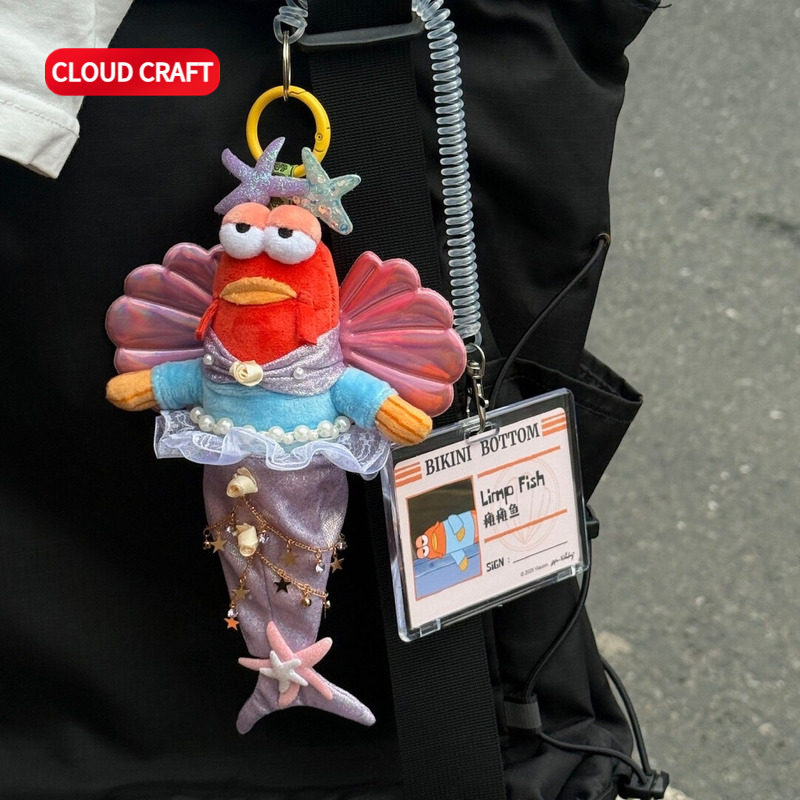 适用比奇堡居民瘫瘫鱼娃衣紫罗兰美人鱼套装/LABUBU17CM娃通用,淘宝优惠券,粉丝福利购,淘宝优惠卷