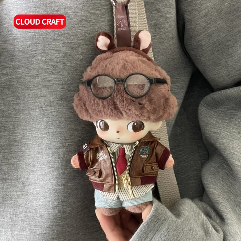 适用DIMOO/LABUBU17CM娃衣潮酷皮衣破洞牛仔裤套装搪胶娃替换服,淘宝优惠券,粉丝福利购,淘宝优惠卷