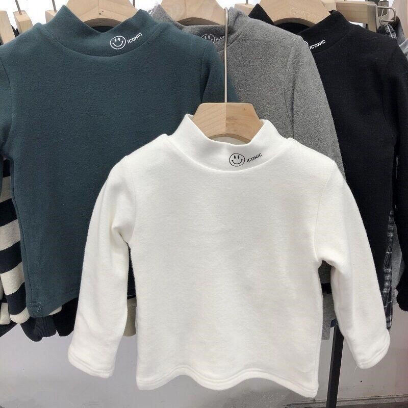 韩国童装2026秋冬保暖儿童内搭T恤上衣男女宝宝洋气半高领打底衫,淘宝优惠券,粉丝福利购,淘宝优惠卷