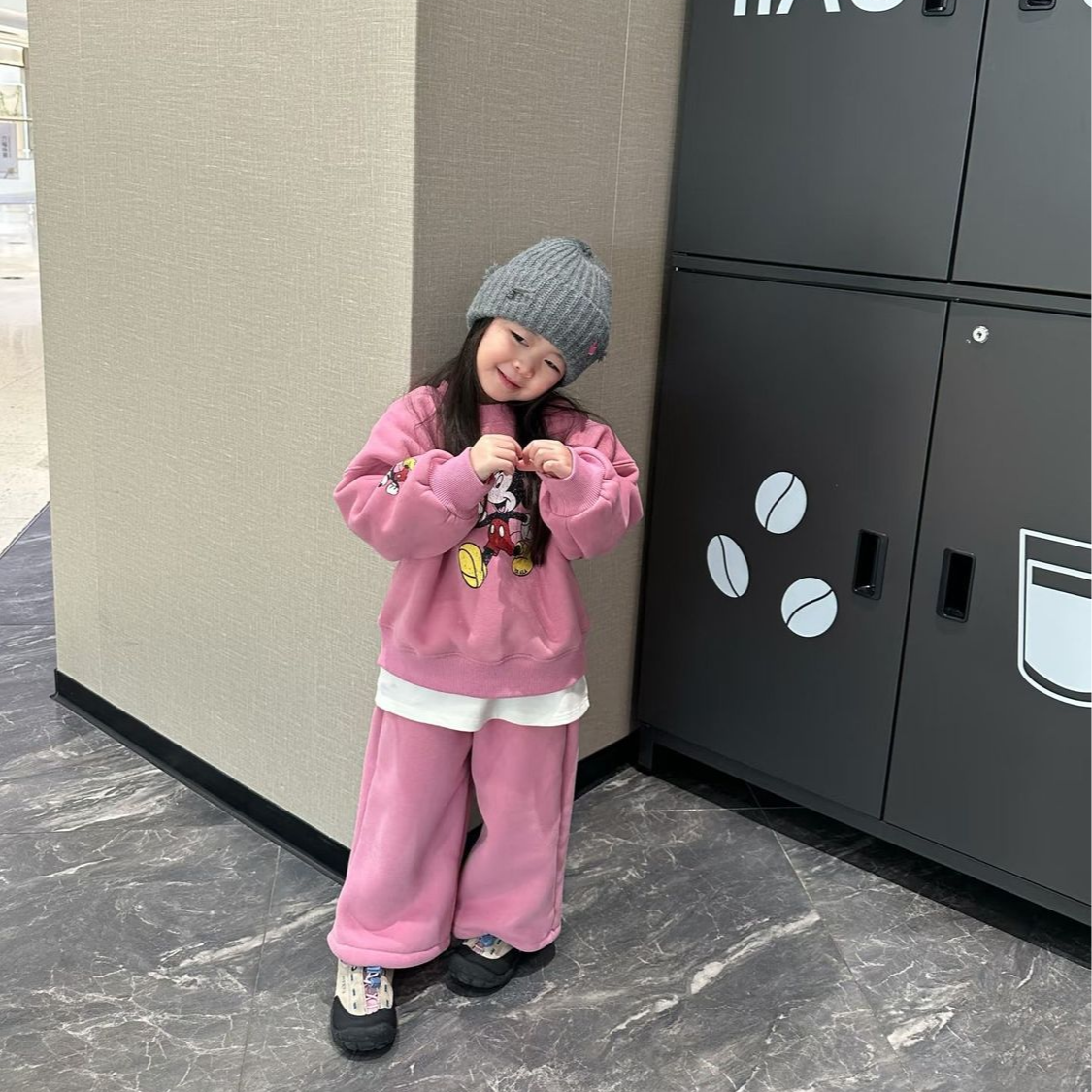 0-6岁女童洋气可爱加绒保暖两件套秋冬季中小童宽松卫衣卫裤套装,淘宝优惠券,粉丝福利购,淘宝优惠卷