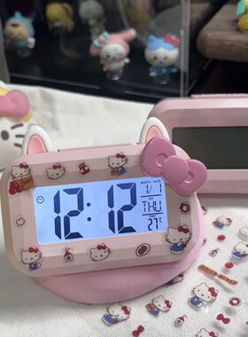 新款宿舍迷你闹钟专用夜光计时器床头学生小时可爱桌面多功能时钟