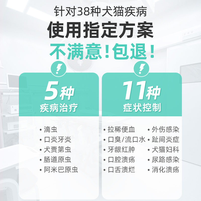 甲硝唑片宠物滴虫猫咪口炎喷剂猫用牙龈红肿发炎狗口腔消炎甲硝锉 - 图1