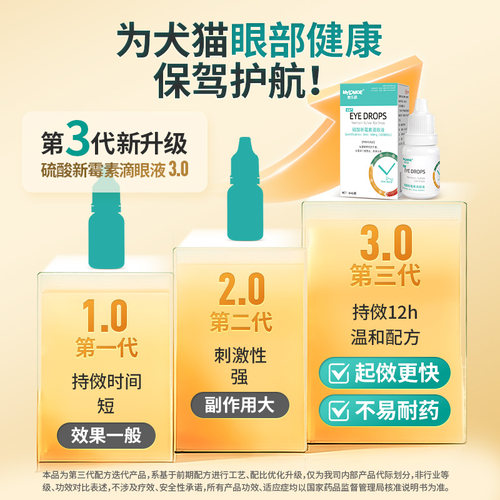 硫酸新霉素滴眼液猫咪眼药水宠物版眼睛发炎流泪狗狗去泪痕眼屎多 - 图1