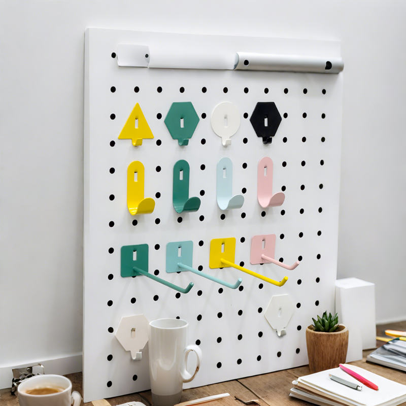 洞洞板配件方孔圆孔通用金属挂钩收纳架墙上免打孔桌面书架置物架,淘宝优惠券,粉丝福利购,淘宝优惠卷
