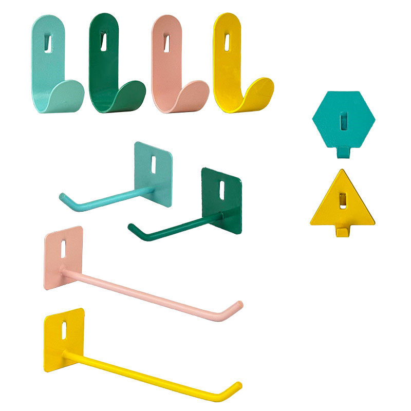 洞洞板配件方孔圆孔通用金属挂钩收纳架墙上免打孔桌面书架置物架,淘宝优惠券,粉丝福利购,淘宝优惠卷