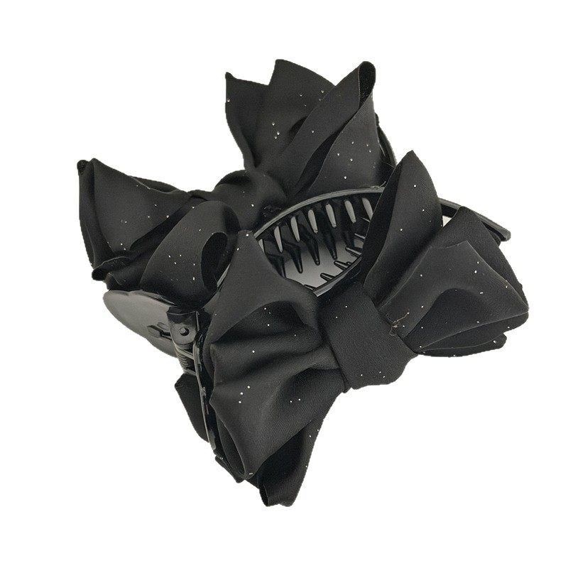 细闪缎面蝴蝶结抓夹丸子夹网红气质发夹女高马尾夹子懒人盘发神器,淘宝优惠券,粉丝福利购,淘宝优惠卷