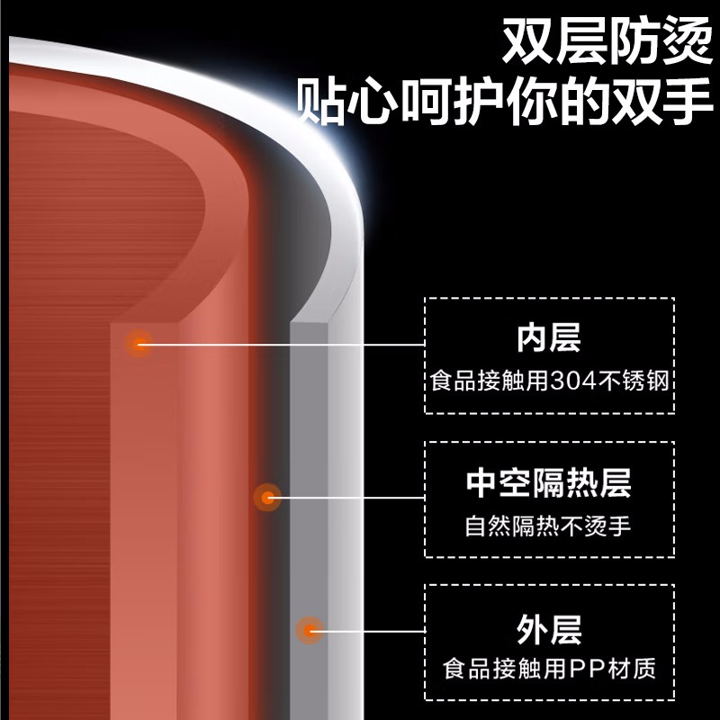 美的不锈钢电热水壶家用全自动断电烧水壶办公室大容量双层防烫壶-图2