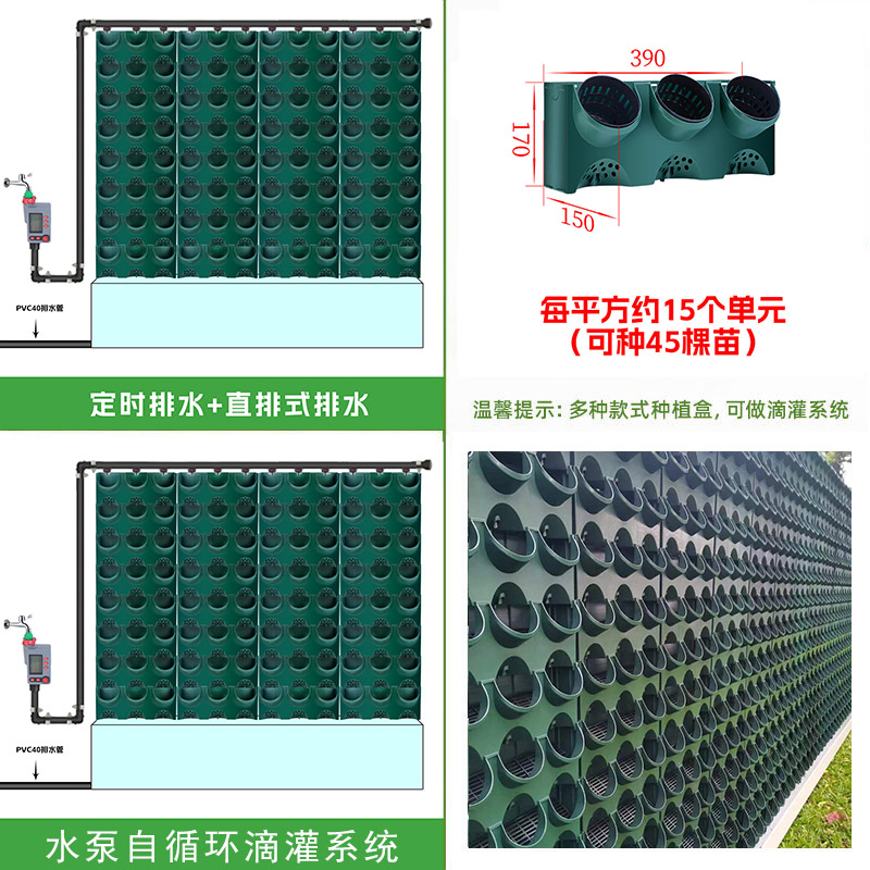 垂直立体绿化种植盒市政工程围挡种植槽围挡护坡外挂壁人造植物墙 - 图2