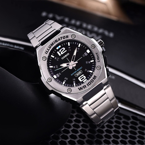 Casio卡西欧手表男复古时尚休闲运动男表学生电子石英表MWA-100HD - 图0