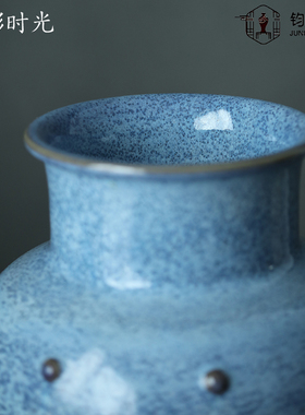 刘永召匣钵煤烧鼓钉旋纹罐钧瓷