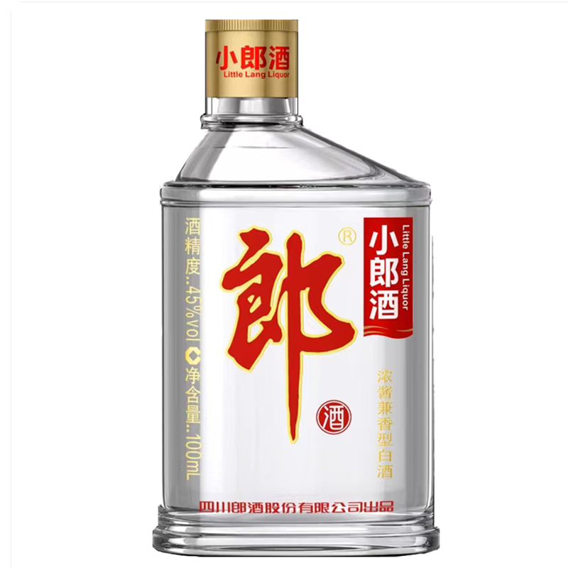 郎酒小郎酒45度100ml*12瓶整箱贵宾郎兼香型白酒歪嘴郎粮食酒小酒