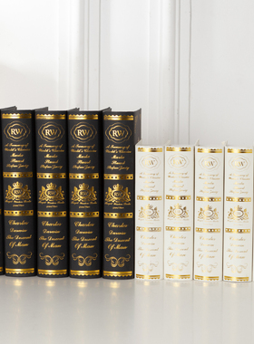 欧式烫金假书装饰品样板间道具