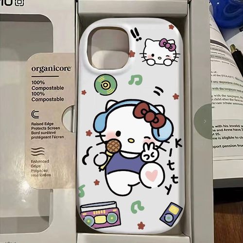 卡通耳机凯蒂适用于OPPOA3pro手机壳a53/a58/a93新款reno11/10/9全包k12x时尚Findx7防摔真我GTneo6/5se软套 - 图1