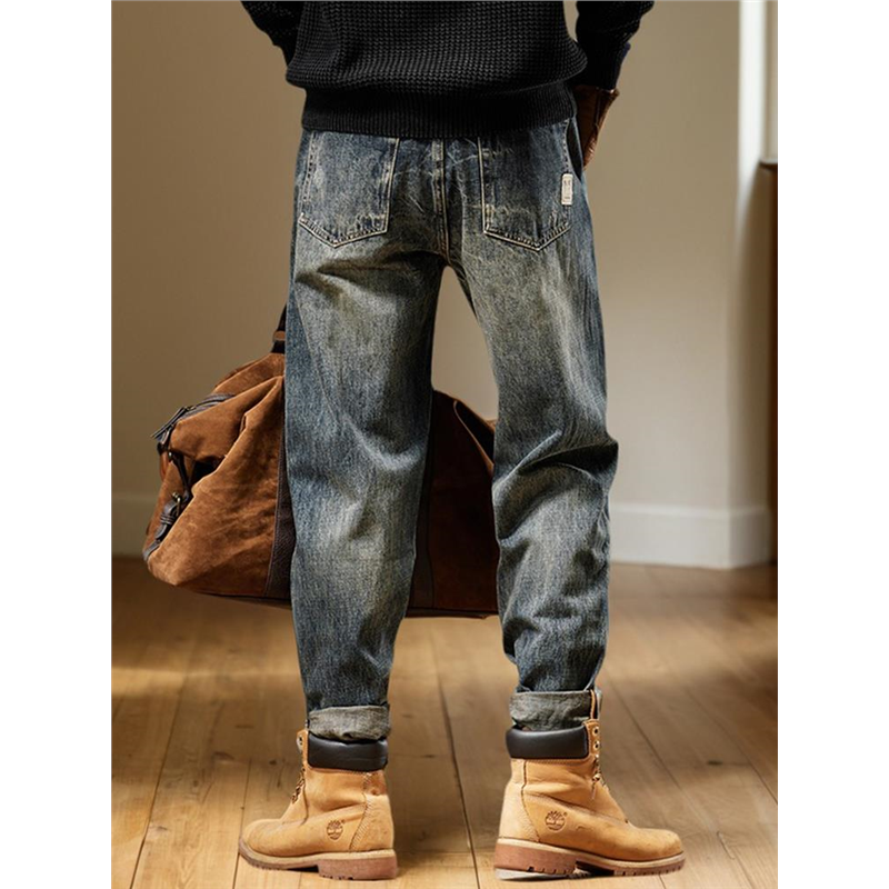 美式复古直筒牛仔裤男2025新款春季潮牌高端水洗秋冬百搭休闲长裤,淘宝优惠券,粉丝福利购,淘宝优惠卷