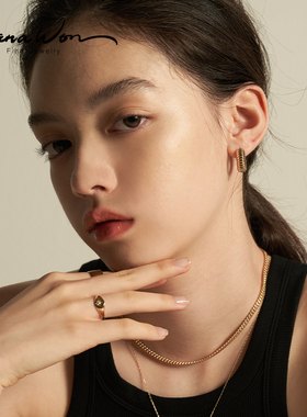 纯14K金坦克链男女同款