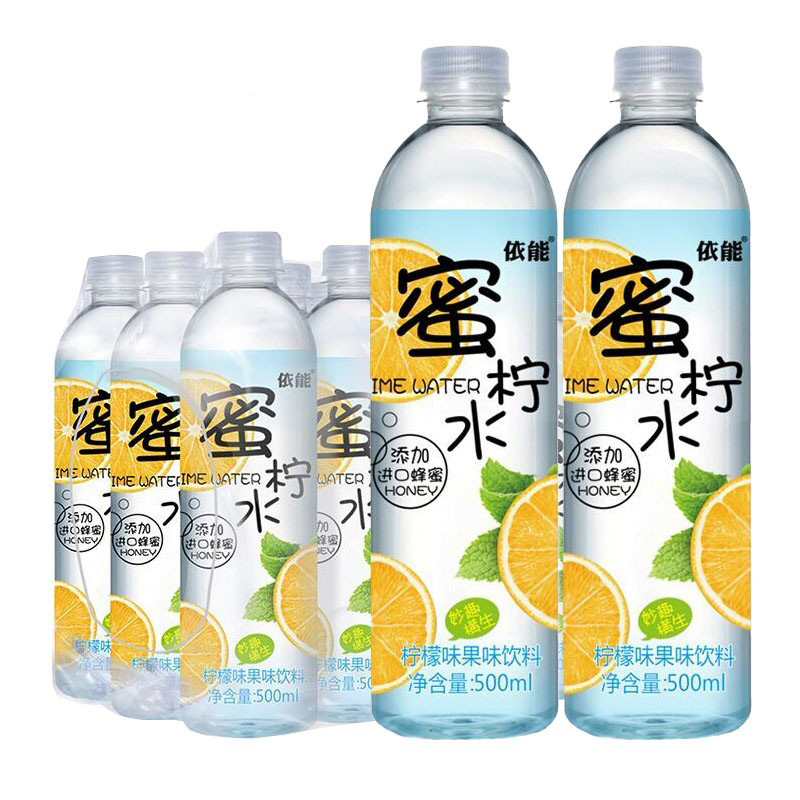 依能蜜桃水柠檬水柚子苹果味500ml*12瓶整箱批特价果味饮料蜂蜜水-图1