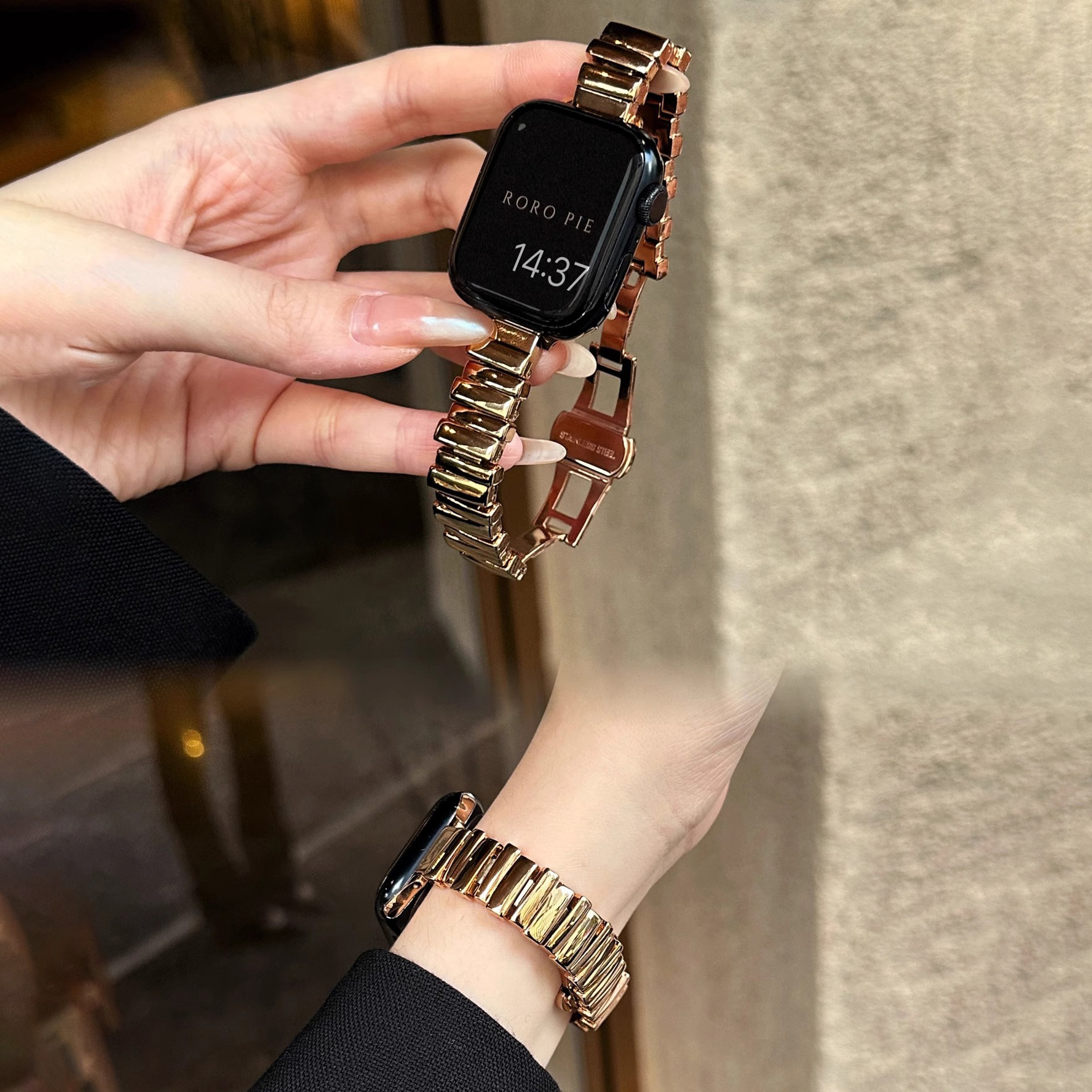 适用苹果手表表带不规则金属链applewatch表带s10s9高级夏ultra2小众不锈钢创意iwatch表带女苹果手表11表带,淘宝优惠券,粉丝福利购,淘宝优惠卷