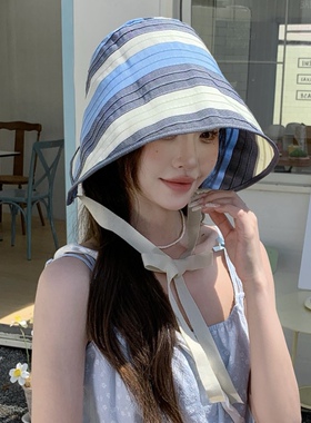 春夏大檐灯罩渔夫帽女显脸小防晒