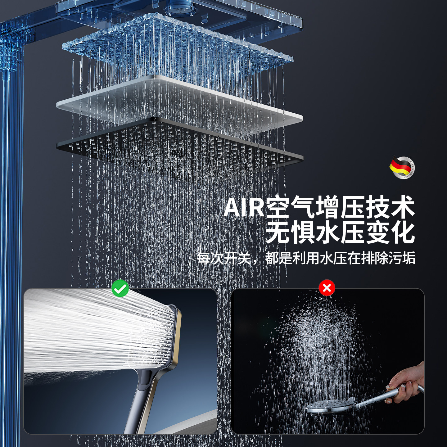 恒温淋浴花洒套装全铜家用卫浴室卫生间枪灰淋雨增压喷头,淘宝优惠券,粉丝福利购,淘宝优惠卷