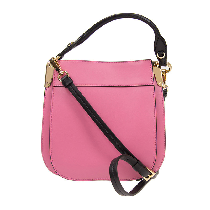 prada粉红色牛皮字母logo单肩包 奢批海外女士包袋