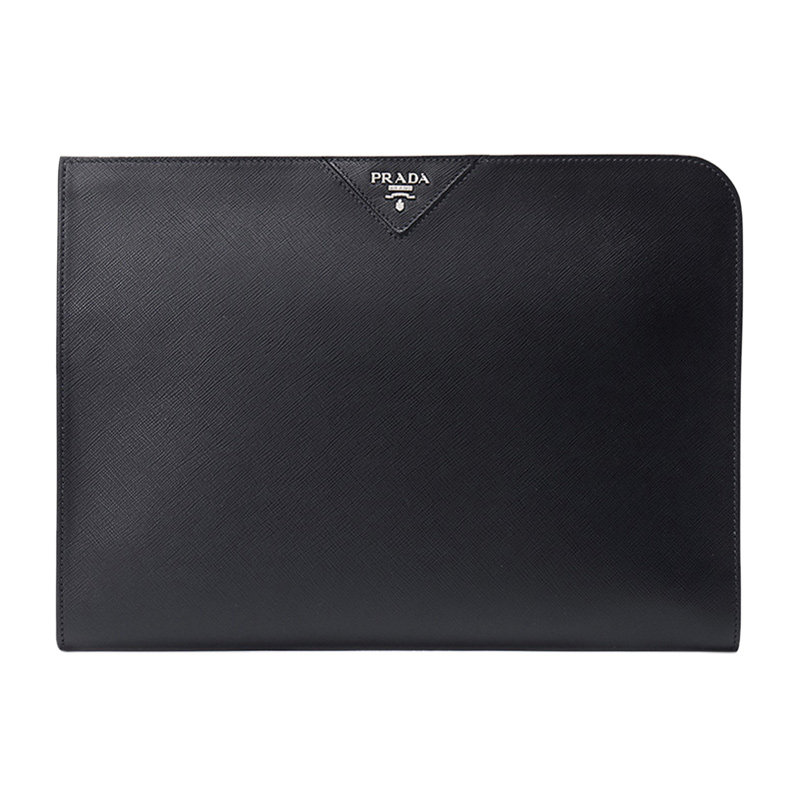 prada /普拉达黑色prada徽标男包 奢批海外男士包袋