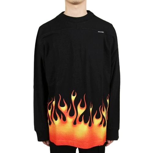 Черный красный лонгслив, толстовка, круглый воротник