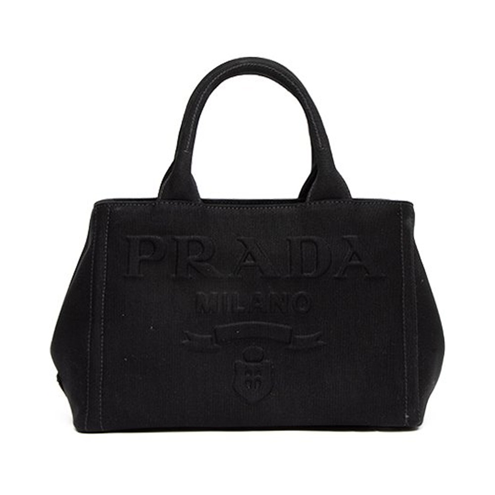 prada女士黑色经典品牌logo手提包 奢批海外女士包袋
