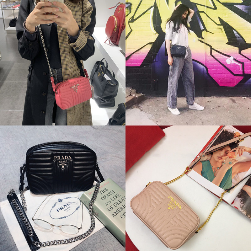 prada diagramme系列高级相机包 奢批海外女士包袋