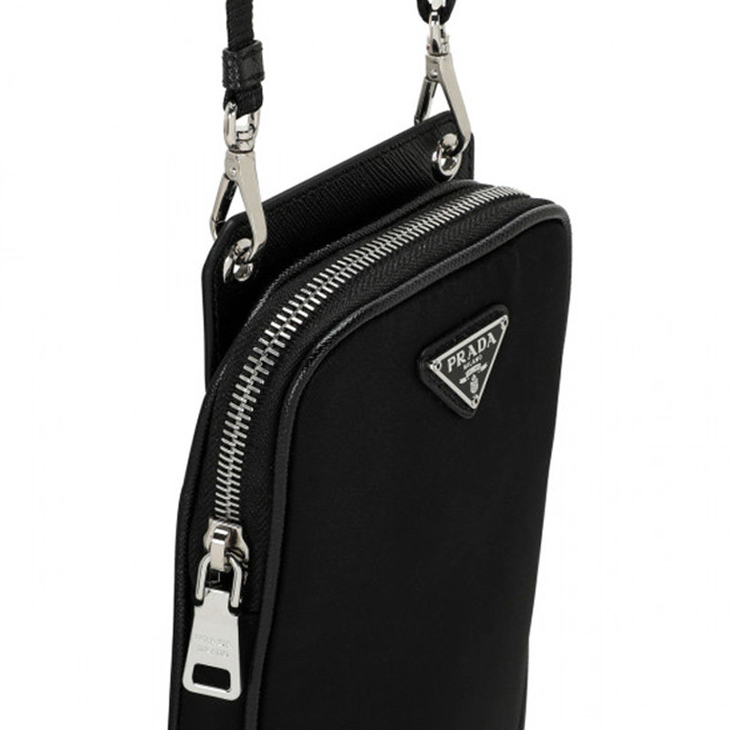 prada /普拉达21新款黑色手机包 奢批海外男士包袋